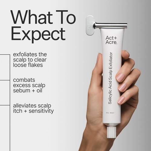 Act+ Acre Cold Processed Salicylic Acid Exfoliator - Balance & Soothe Scalp Build-Up | 2 Fl Oz