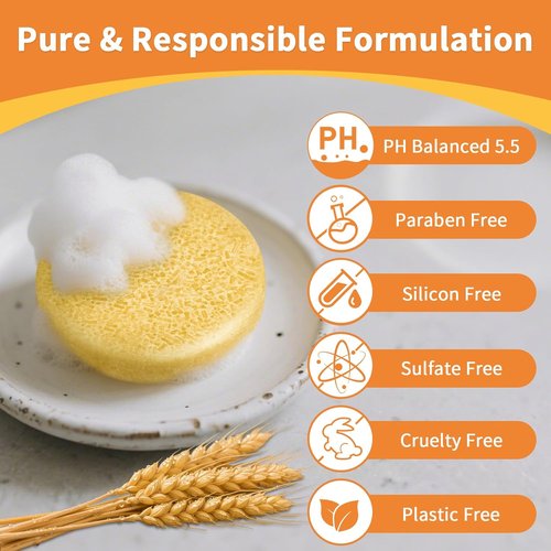 Skiennix Rice Water Shampoo & Conditioner Bar - Ginger Formula for Hair Growth | PH Balanced, Paraben & Silicone Free