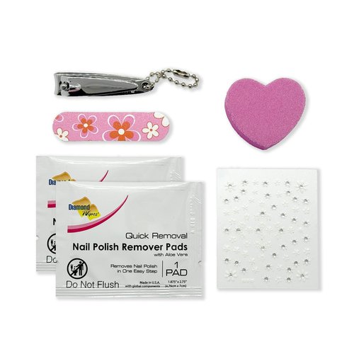 Bonks GoGo Kit - Nail Care Kit for Women and Teens - Portable Manicure Set with Mini Nail Files, Nail Clippers, Buffer, and Remover - Compact & Stylish Travel Essential
