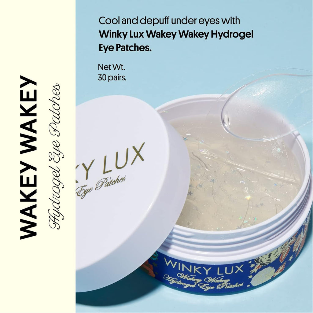 Winky Lux Hydrogel Eye Patches - Cooling Treatment for Puffiness & Dark Circles, Infused with Caffeine & Vitamin C