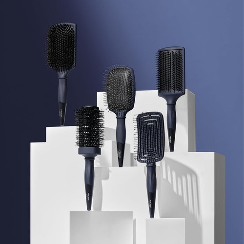 Fromm Professional Intuition Glosser - Boar Bristle Paddle Brush for Smooth, Shiny Hair | Navy Color