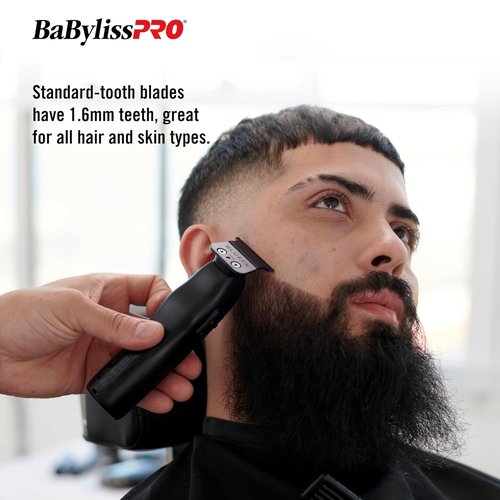 BaBylissPRO Replacement T-Blades - Standard & Fine-Tooth for Hair Trimmers | Compatible with FX787, FX799, FX726, FX729