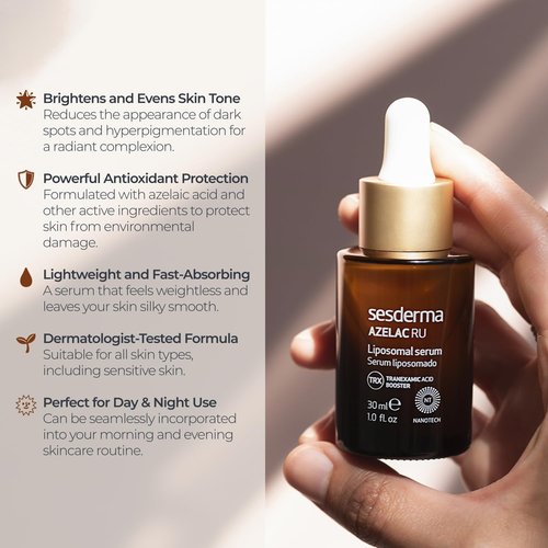 Sesderma AZELAC RU Liposomal Facial Serum - 1.0 fl. Oz for Sun Spots, Age Spots & Hyperpigmentation