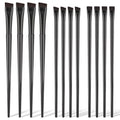 Skiennix 12 Pack Angled Eyeliner Brush Set - Ultra Thin Eyebrow & Eye Makeup Applicators
