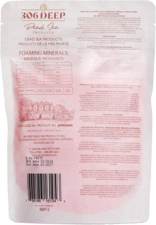 Red Dead Sea Coarse Bath Salts - Relaxing Foaming Minerals with Rose Essential Oils | 306 oz