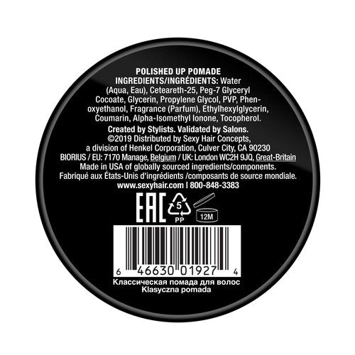 SexyHair Style Polished Up Pomade - Classic Shine & Hold for Effortless Styling | Easy Wash Out