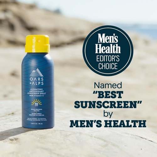 Oars + Alps SPF 50 Sunscreen Spray - Fast-Absorbing, Lightweight & Water-Resistant, Reef Safe