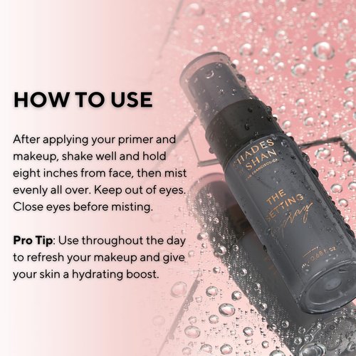 Shades By Shan Setting Spray - Alcohol-Free, Long-Wearing, Vegan Formula | Mini Size
