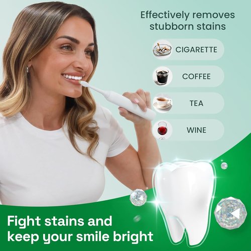 Brushmo Diamond-Shape Whitening Toothbrush Heads - 8 Medium Firm Dupont Bristles for Philips Sonicare