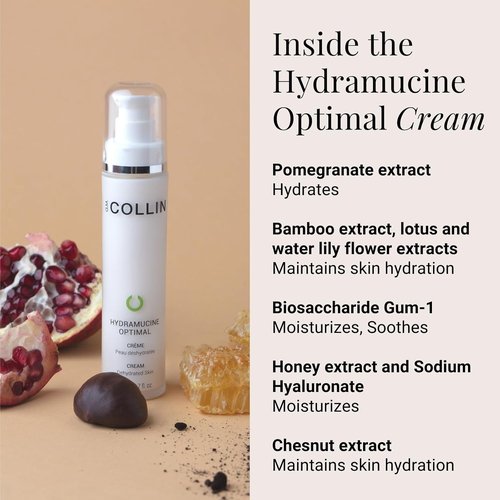 G.M. COLLIN Hydramucine Optimal Cream - Daily Face Moisturizer for Normal to Dry Skin | Firming Lotion