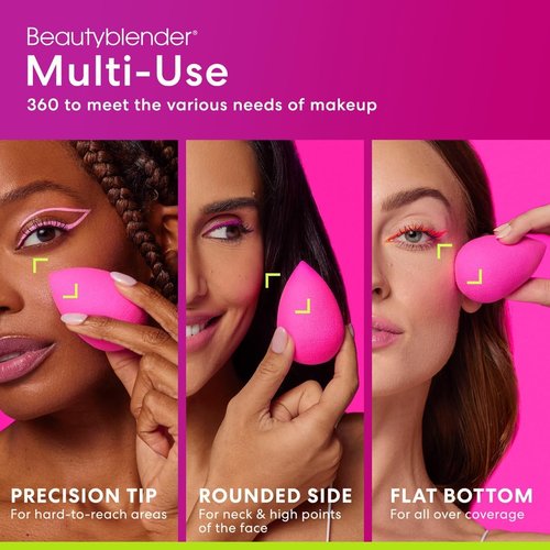 Beautyblender® Original Pink Makeup Sponge - Super-Soft Foam for Flawless Blending, Reusable & Vegan
