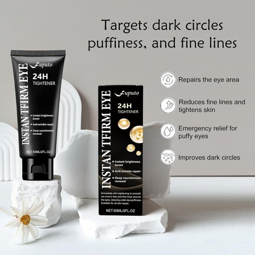 Retinol Eye Cream – 60ML Brightening, Anti-Aging & Firming Under Eye Cream for Dark Circles, Eye Bags, Puffiness & Fine Lines, Deep Hydration for All Skin Types (1 Pack)