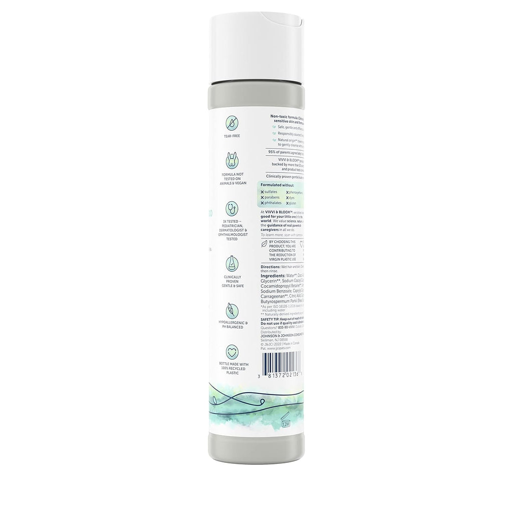 Vivvi & Bloom Gentle 2-in-1 Baby Wash & Shampoo - Fragrance-Free Cleansing Gel for Sensitive Skin, 10 fl. oz.