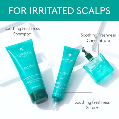 Rene Furterer ASTERA FRESH Shampoo | Soothing Relief for Sensitive Scalps - Mint & Eucalyptus, Paraben-Free