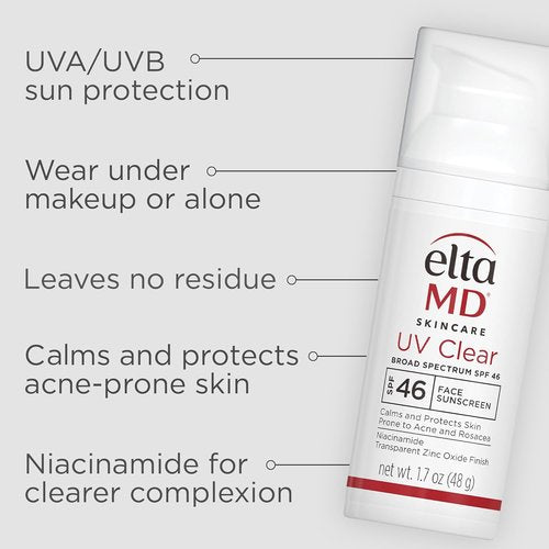EltaMD Zinc Oxide Sunscreen Set - Mineral-Based Formula, Dermatologist Recommended for Face & Body