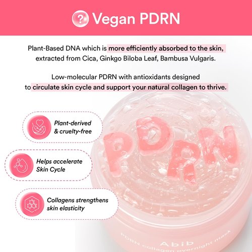 Abib PDRN Collagen Overnight Face Mask Firming Jelly 2.7 fl oz | Korean Sleeping Mask for Rejuvenation | Elasticity Boost & Plumping