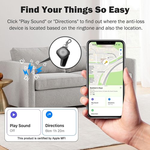 Air Tracker | Smart Bluetooth Tracker Tag - 4 Pack for Luggage, Keys & Backpacks - Replaceable Battery, Black