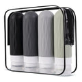 IYYI Travel Bottles for Toiletries, TSA Approved Travel Size Containers, Silicone Toiletries Bottles, Leakproof, Refillable Containers Kits for Shampoo and Conditioner (Dark, 90, Milliliters)