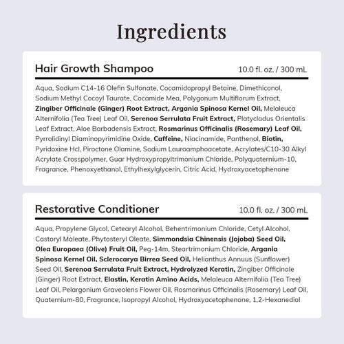 Skiennix Hair Growth Shampoo & Conditioner Set - Rosemary & Biotin for Thickening & Healthy Scalp