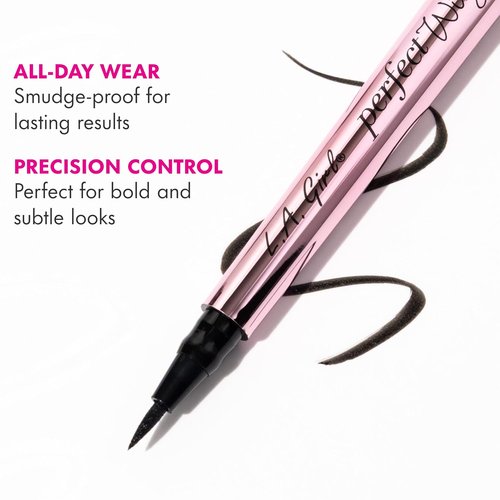 L.A. Girl Perfect Wing Liquid Eyeliner - Flex Tip Precision for Flawless Application