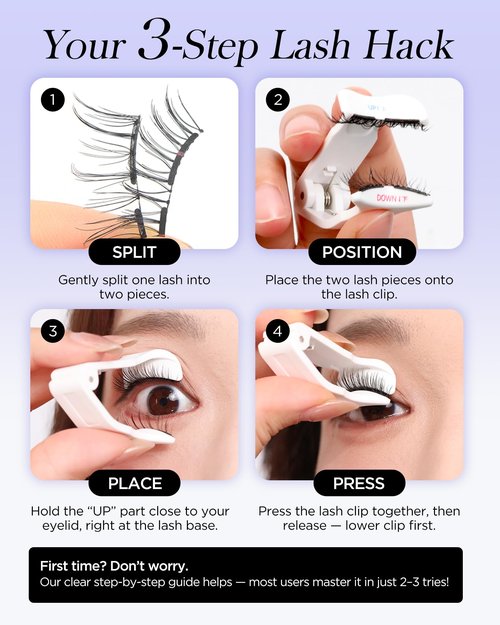 BEYELIAN Magnetic Eyelashes with Applicator, Upgrade Soft Magnetic Lashes Portable Magnetic Eyelashes Natural Look, Reusable, No Glue Needed Fales Eyelashes for Eye YT25 (All-In-One & Comfortable)