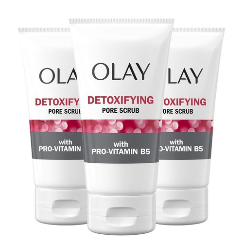 Olay Regenerist Facial Cleanser - Detoxifying Pore Scrub & Exfoliator, 5 Oz | Pack of 3