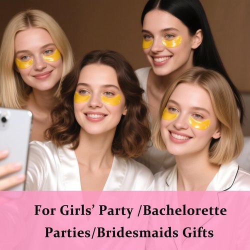 Miniling 30 Pairs 24K Gold Eye Masks & Lip Masks, Under Eye Patches for Puffy Eyes, Lip Mask Skincare, Galentines Day Gifts, Bulk Gifts, Bridesmaid Gifts, Valentines Day Decorations
