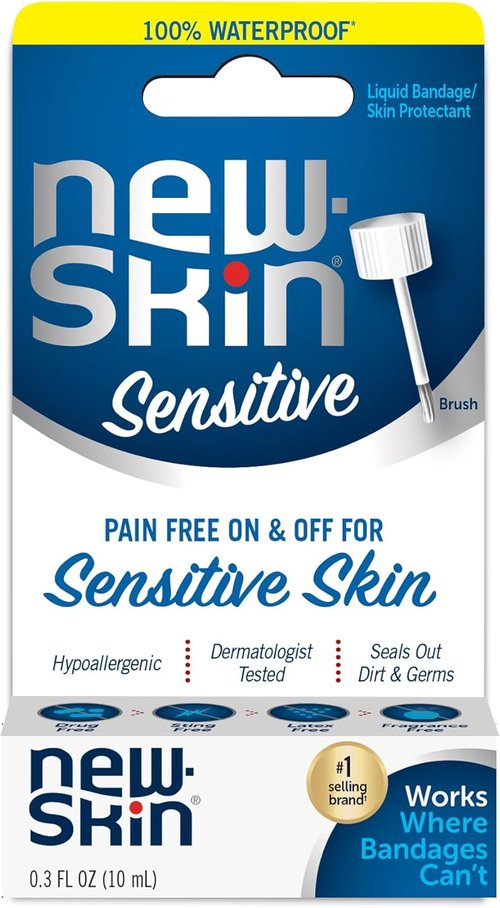 NEW-SKIN Hypoallergenic Liquid Bandages - Sensitive Skin Formula for Minor Cuts & Scrapes, 0.3oz
