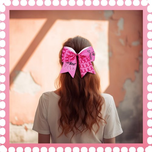 Suncalla 48 Pcs 7'' American Usa Flag Cheer Hair Bows Red White Blue Festival Hair Bow Patriotic Scrunchie with Elastic Ponytail Holder 4th of July Independence Accessory for Women (Cute,Pink)