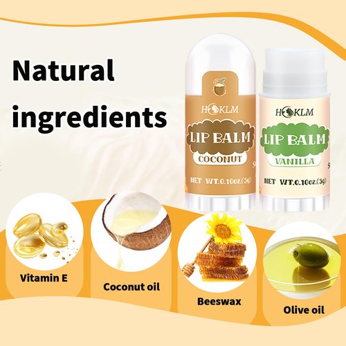 Mini Lip Balm 50 Pack, Natural Lip Balms with Vitamin E and Coconut Oil. Moisturizes for Dry Lips, Perfect for Christmas Gifts, Party Favors, Gift Bags and Small Gifts-13 Flavors