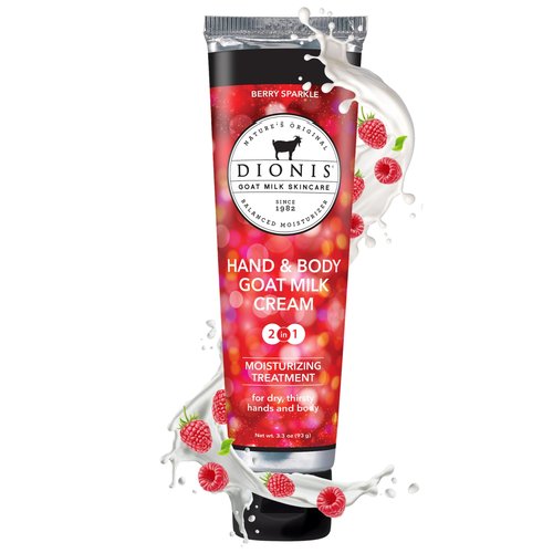 Dionis Goat Milk Hand & Body Cream Berry Sparkle 3.3oz (Pack of 1)