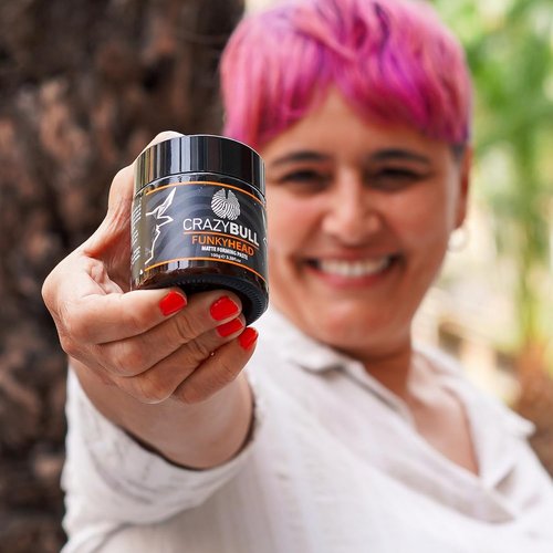Crazy Bull Hair Matte Forming Paste - Water-Based Volumizing Styling Cream - Vegan & Cruelty-Free - 3.38 oz