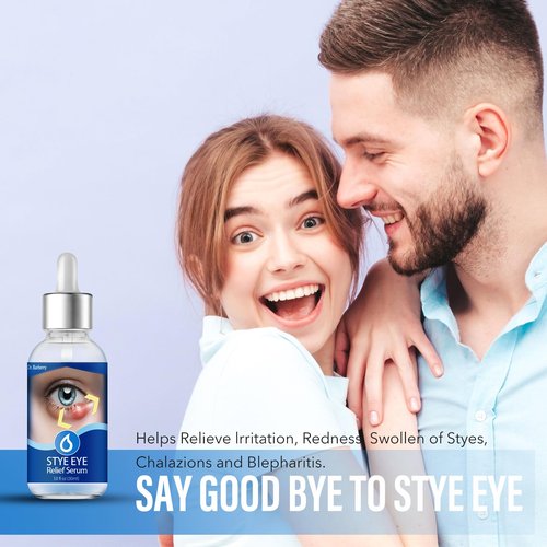 Stye Eye Treatment, Eye Stye Relief Serum, Natural & Gentle Stye Cure, Non-Irritating Formula, Target Chalazions & Blepharitis (1 Fl Oz (Pack of 1))