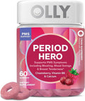 OLLY Period Hero Gummies - PMS Support with Chasteberry & Vitamin B6 | Cran-Raspberry Flavor, 60 Count