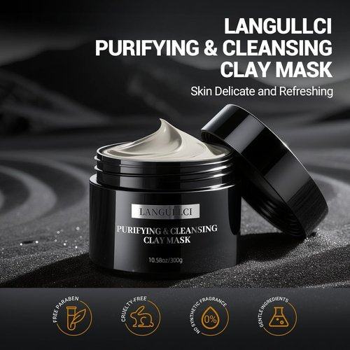 Regine Switzerland Clay Mask - Purifying Kaolin Face Mask for Blackhead Removal & Oil Control | 10.5 oz