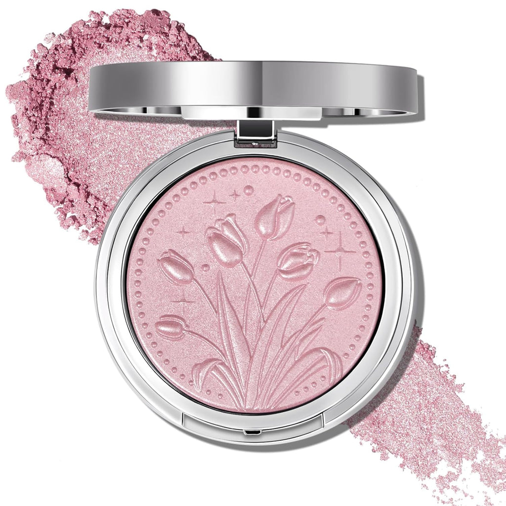 UCANBE Sparkle Bomb Highlighter - Weightless Buildable Illuminator Palette for Face & Body | 03 Rose Glow