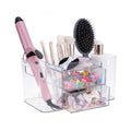 Imakmasion 2-Drawer Hair Accessories Organizer, Large Capacity Clear Acrylic Vanity Organizer with 3 Compartments, Hair Brush Holder for Hair Ties, Clips, Scrunchies and Bobby Pins