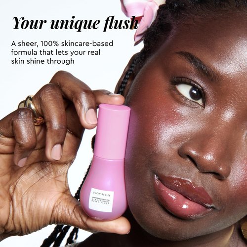 Glow Recipe Niacinamide Dewy Flush Tinted Liquid Blush Serum - Hydrating Glowy Blush for Cheeks - Soft Pink Tint in Dragon Fruit Flush (0.4 oz)