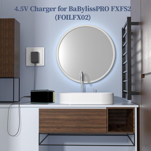 BaByliss PRO Charger - AC Adapter for FXFS2 & FOILFX02 Shaver | 4.5V Power Supply Cord