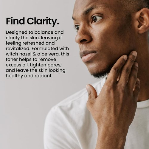Natural Outcome Man Skin Face Toner - Daily Pore Cleansing Astringent with Witch Hazel & Aloe Vera | 8 Oz