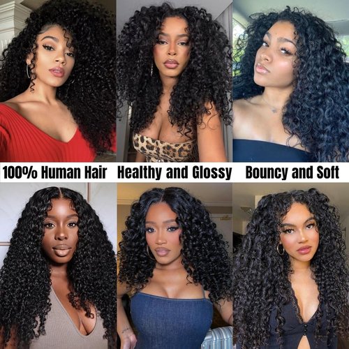 Burmese Curly Bundles Human Hair 14 Inch 3C4A Water Wave Bundles Quick Weave with Spiral Curly End 100% Unprocessed Kinky Curly Human Bundles in Hair Extensions Natural Black