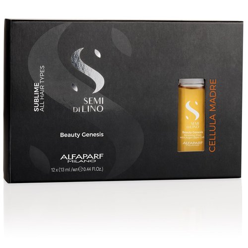 ALFAPARF MILANO Semi Di Lino Sublime Cellula Madre Vials - Argan Ampoules for Radiant Hair | 12 Vials (0.44 fl. oz. Each)