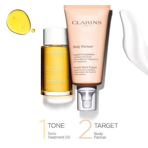 Clarins Tonic Body Treatment Oil - Stretch Mark Care for Improved Skin Elasticity | 100% Natural Plant Extracts