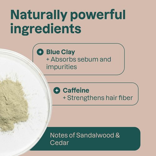 ATTITUDE Strengthening Shampoo Bar - Natural Hair Repair with Blue Clay & Caffeine | EWG Verified, Vegan, 4 Oz