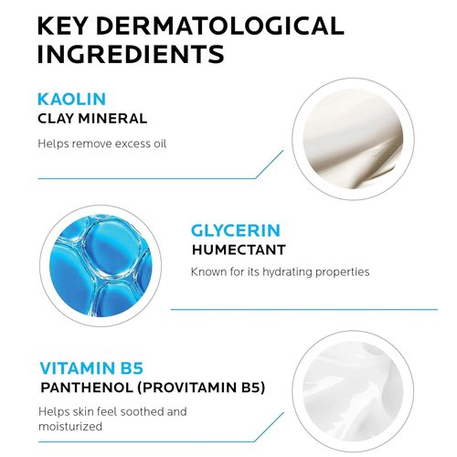 La Roche-Posay Effaclar Clay Face Mask - Unclogs Pores & Controls Shine for Oily Skin