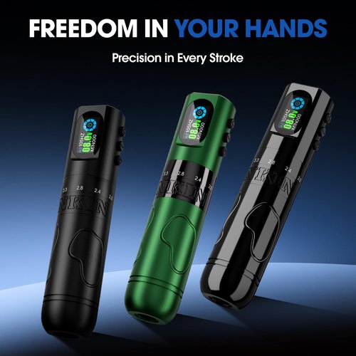 INKin Tattoo Gun Kit for Beginners Complete Set, InkFlexo Wireless Tattoo Machine with 6 Adjustable Stroke and 2Pcs 1600mAh Batteries, Tattoo Kit with Revo Tattoo Needles and Ink for Professional Use