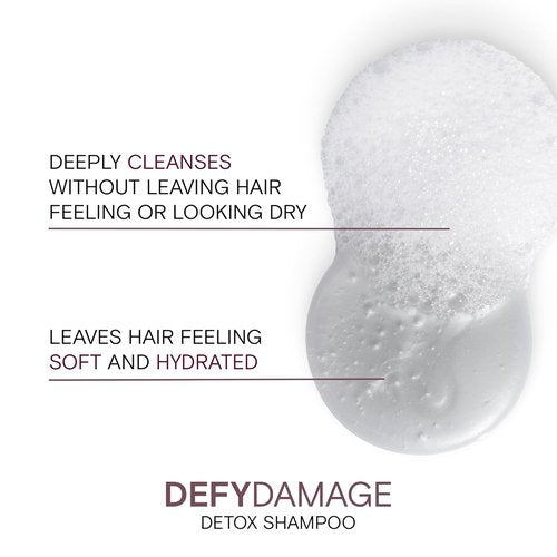 Joico Defy Damage Detox Shampoo - Removes Chlorine & Hard Water Residue | Strengthens Hair Color | Vegan & Sulfate-Free