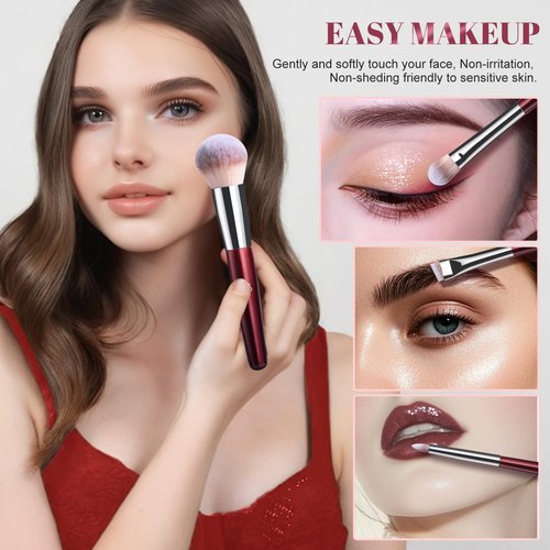 BS-MALL Makeup Brush Set Premium Synthetic Foundation Powder Concealers Eye shadows Blush Makeup Brushes with black case