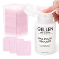 Gellen Nail Polish Remover - Non-Acetone Pump Dispenser with 200 Lint-Free Wipes | 6.1 Fl. Oz Kit