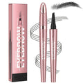 Skiennix Microblading Eyebrow Pen - Waterproof 4-Tip 3D Pencil for Long-Lasting, Natural Look (Black)